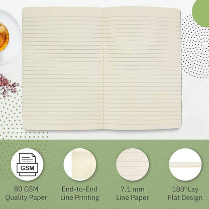Simply Genius A5 Notebooks for Work, Travel, Business, School & More - College Ruled Notebook - Softcover Journals for Women & Men - Lined Note Books with 92 pages, 5.5" x 8.3" (Brown, 30 pack)