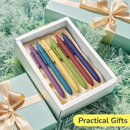 UIXJODO Colorful Pens, 6 Pcs Colored Pens Fine Point Smooth Writing Pens, 0.5mm Colored Ink Gel Pens for Journaling Note Taking Writing, Office School Supplies Gifts for Women (6 Pcs Gold Vintage)
