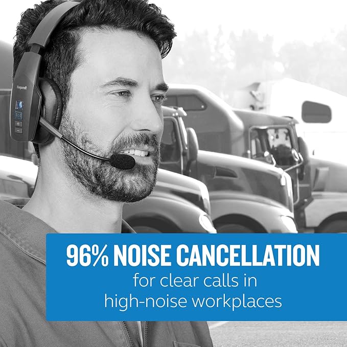 BlueParrott B450-XT Noise Cancelling Trucker Bluetooth Headset – Updated Design with Industry Leading Sound & Improved Comfort, Ideal for Anyone On The Go, Up to 24 Hours of Talk Time, Black