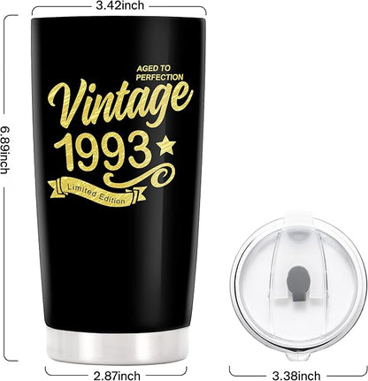 Happy 31th Birthday Tumblers Gifts for Men Women, Back in 1993 Stainless Steel Tumblers Gifts, 1993 31 Years Old Birthday Gift For Wife Husband Mom Dad