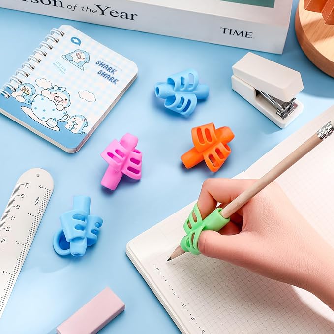 SANNIX 8 Pack Pencil Kids Grips for Kids Handwriting, Pencil Holder Grip Posture Correction Training Pen Writing Aid Tool for Kids Preschools PKidsosture Correction Training Elementary Teaching Tools