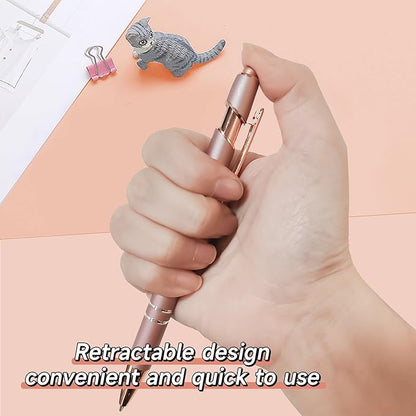 Stylus Pens for Touch Screens, 12 Pack Rose Gold Pens, 1.0mm Medium Point BallPoint Pens, Cute Pens Nurse Gifts Office Supplies for Women (No Words, 12 Pcs Rose Gold)