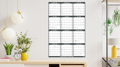Yearly Wall Calendar 2025 - Large Yearly Calendar 2025 Vetical, Jan 2025 - Dec 2025, 25.2" x 38.2" (Open), 2025 Calendar, Large Wall Calendar 2025, Full Year Paper Calendar with Notes, Thicker Paper