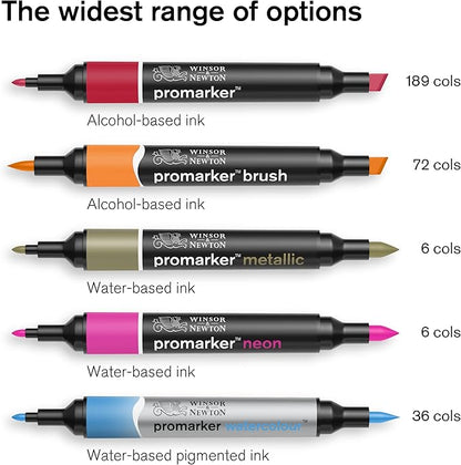 Winsor & Newton ProMarker Set, 12 Count, Essential Colors #1
