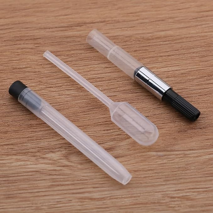 Majohn A2 Press Fountain Pen Extra Fine Nib with Box, Retractable Lake Blue Resin Ink Pen with Converter Writing Set (Black Clip Version）