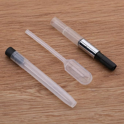 Majohn A2 Press Fountain Pen Extra Fine Nib with Box, Retractable Lake Blue Resin Ink Pen with Converter Writing Set (Black Clip Version）