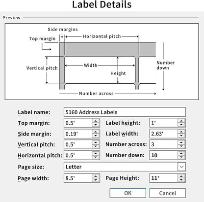 1" x 2-5/8" Address Labels 3000 Labels Sticker Paper for Laser/Ink Jet Printer mailing Labels 8.5"×11" White 30 per Sheet