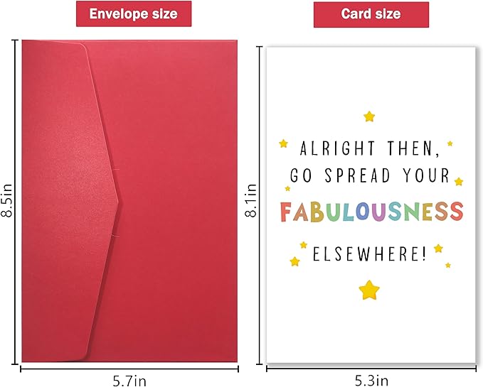 Funny Coworker Leaving Work Card - Humorous & Heartfelt Farewell & Congrats Promotion Card for Friend Starting New Job