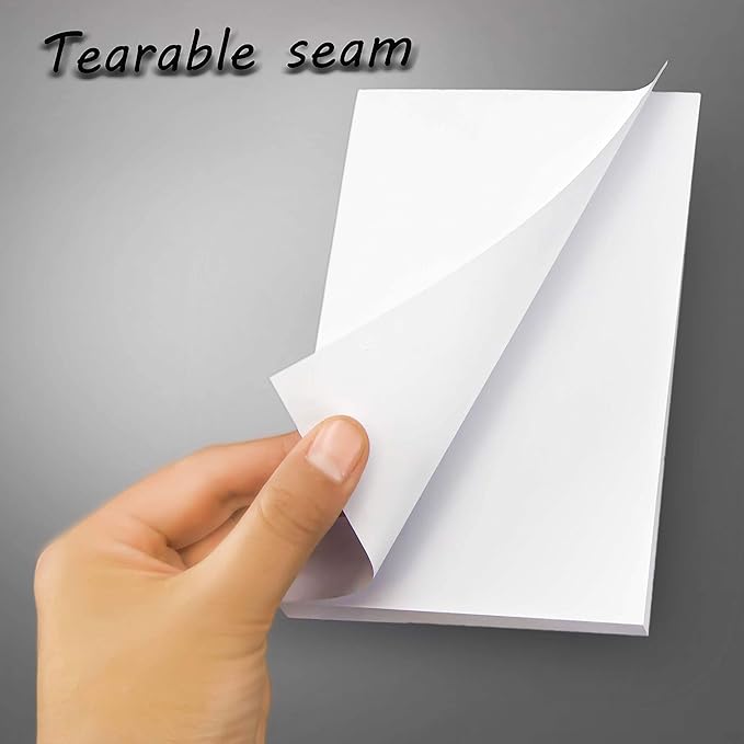 FMP Brands 100 Pack Note Pads 4x6, 100 Sheets Per Memo Pad, Writing Scratch Pad, Blank Notepad, White Waitress Server Note Pads, Paper Pad, To Do Grocery List Small Notepads