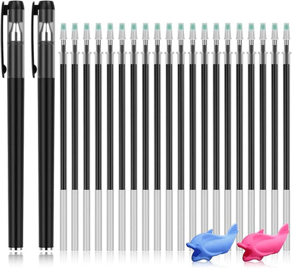 Grooved book magic pens for kids disappearing ink pens and reusable grooved handwriting practice or grooved writing books for kids 3-5, children magic copy books, invisible ink pen refills.