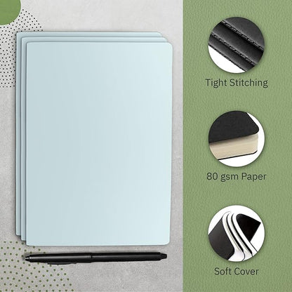 Simply Genius A5 Notebooks for Work, Travel, Business, School & More - College Ruled Notebook - Softcover Journals for Women & Men - Lined Note Books with 92 pages, 5.5" x 8.3" (Light Blue, 30 pack)