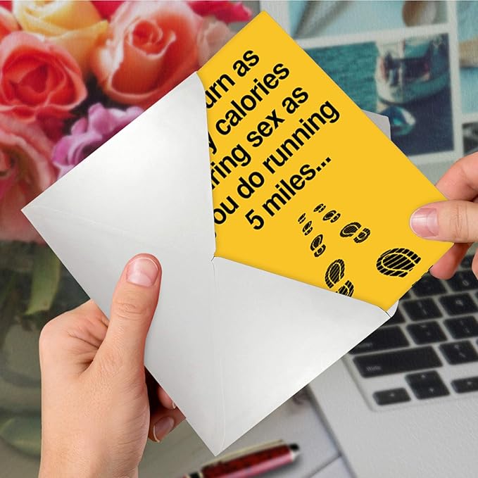 NobleWorks - Funny Happy Birthday Card with Envelope - Colorful Humor Card, Greeting Note - Five Miles 9994