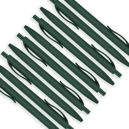 deegtran Pens Bulk, 200 Pack No Bleed Green Barrel Click Pens, Wholesale Retractable Ballpoint Pens, Pens Medium Point, Smooth Ink Pens, 1.0MM Black Ink