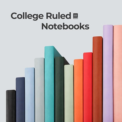 RETTACY Journaling Notebooks, A4 Lined Notebook Journal with 320 Pages, 8.5" × 11", Large Size, Notebook Journal for Work, School, Writing, Leather Softcover, 100 GSM Thick Paper (Light Blue)