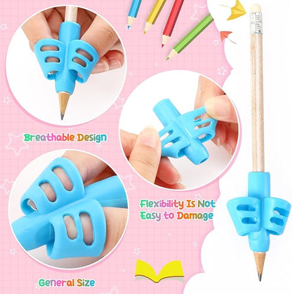 SANNIX 8 Pack Pencil Kids Grips for Kids Handwriting, Grip Posture Correction Training Pen Writing Aid Tool for Kids Preschools Children Adults Students Elementary Teaching Tools
