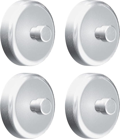 Kantek Mounting Magnets for Glove and Towel Dispensers, White/Silver, 1.5" Diameter, 4/Pack