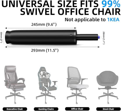 Sytopia Office Chair Cylinder Replacement - Heavy Duty Pneumatic Gas Lift Piston for Desk Chairs and Gaming Chairs - Universal Fit (11.5" ~ 17.5")