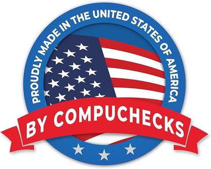 Compuchecks Check on Top Blank Check Paper - 2500 Pack, Quick-Books & Laser Printer Compatible - Security Business Checks with Voucher - 8.5" x 11" Brown Marble