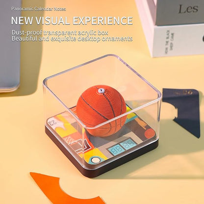 3D Art Calendar Memo Pad 2025,Creative Time Piece Calendar 2025 Desk Calendar,Basketball Tear Away Paper Carving Calendar 3D Memo Pad Art Notepad DIY Christmas Gift