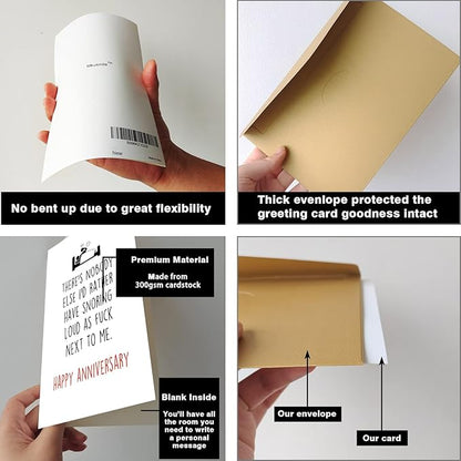 Ziwenhu Funny Anniversary Card, Gift for Couple, Happy Anniversary Card for Her Him, Naughty Anniversary Card for Couple