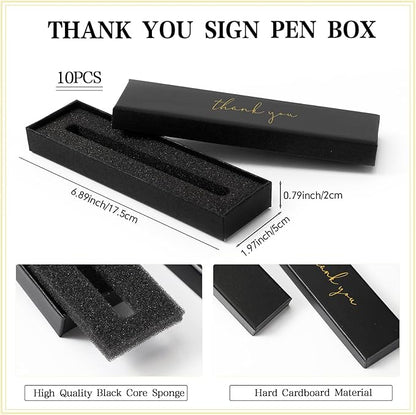 PerKoop 10 Set Thank You Gifts Inspirational Ballpoint Pens with Gift Boxes Bulk Appreciation Party Favors for Employee Coworker Staff Team Friends Office Supplies(Macaron,Awesome)