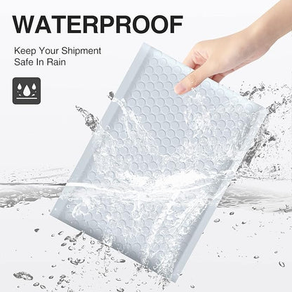 UCGOU Bubble Mailers 8.5x12 Inch White 25 Pack Usable Size 8.5x11 Poly Padded Envelopes #2 Medium Mailing Opaque Packaging Postal Self Seal Waterproof Boutique Shipping Bags for Clothes Makeup