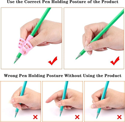 SANNIX 16 PCS Pencil Finger Grips for Kids Handwriting Grip Posture Correction Training Pen Writing Aid Tool for Kids Toddler Preschool Children Adults Students Special Needs