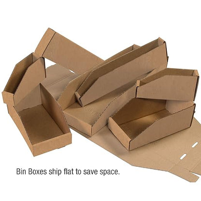 Partners Brand PBINBIN29K Open Top Bin Boxes, 2" x 9" x 4-1/2", Kraft (Pack of 25)