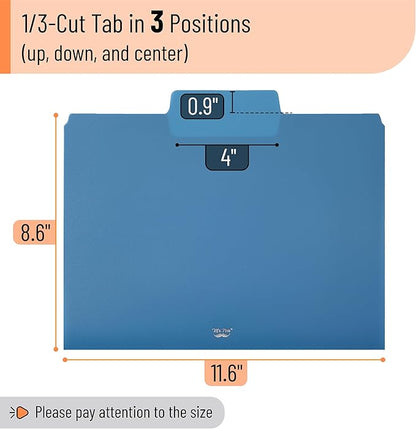 Mr. Pen- Poly File Folders, 1/3 Cut Tab, 6 Pack, Assorted Colors, Letter Size, Colored File Folders, Letter File Folders, Color Folders, Office File Folders, Office Supplies File Folders, File Folder