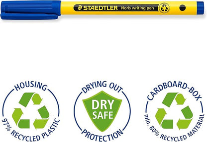STAEDTLER Fineliner Noris writing pen green (Pack of 2)
