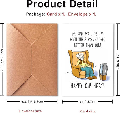 Funny Happy Birthday Card For Dad Grandpa, Humorous Birthday Card, Old Age Birthday Card, Getting Older Birthday Card For Husband, Funny Getting Older Birthday Card for Friend