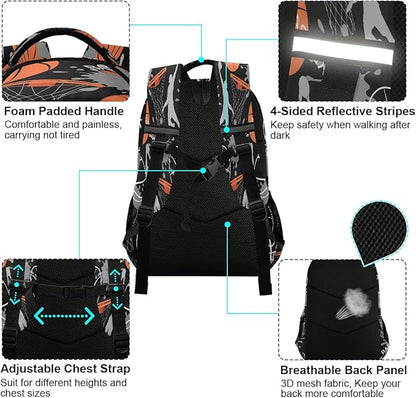 AUUXVA Sport Ball Basketball Player Backpack School Bookbag Laptop Purse Casual Daypack for Teen Girls Women Boys Men College Travel