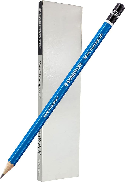 STAEDTLER Mars Lumograph 8H Graphite Art Drawing Pencil, 6 Pencils