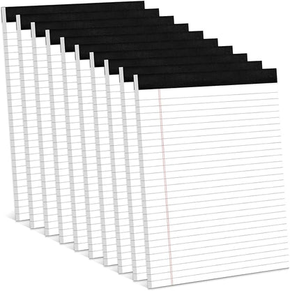 Note Pads 8.5 x 11 Inch, 10 Pack, Legal Pads 8.5 x 11, 30 Sheets Each, Wide/Legal Ruled, White Lined Legal Pads, Micro Perforated, Premium Thick Paper, Paper Pads Lined Writing Pads for School Office