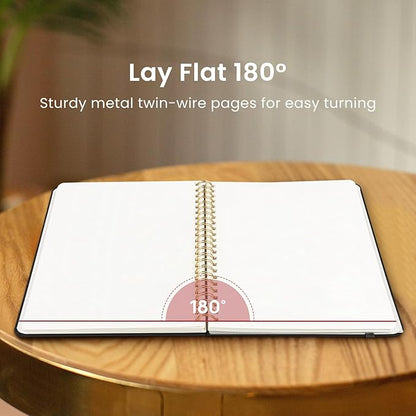 Taja Blank Spiral Journal Notebook for Women & Men, 140 Pages, Sketch Book, Plain Notebook for Drawing & Sketching, Journals for Creative Writing, A5(6"x8") - Black