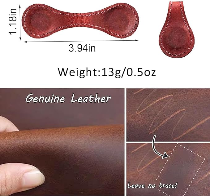 Personalized Magnetic Leather Bookmark, 26 Letters Custom Leather Bookmarks, Handmade, Leather Magnetic Bookmark for Book Lovers Readers Women Kid(Red，Z）