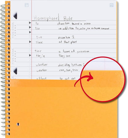 Five Star Spiral Notebooks + Study App, 4 Pack, 1 Subject, Wide Ruled Paper, 10-1/2" x 8", 100 Sheets, Amethyst Purple, Raspberry Pink, Gray and Tidewater Blue (930105-ECM)