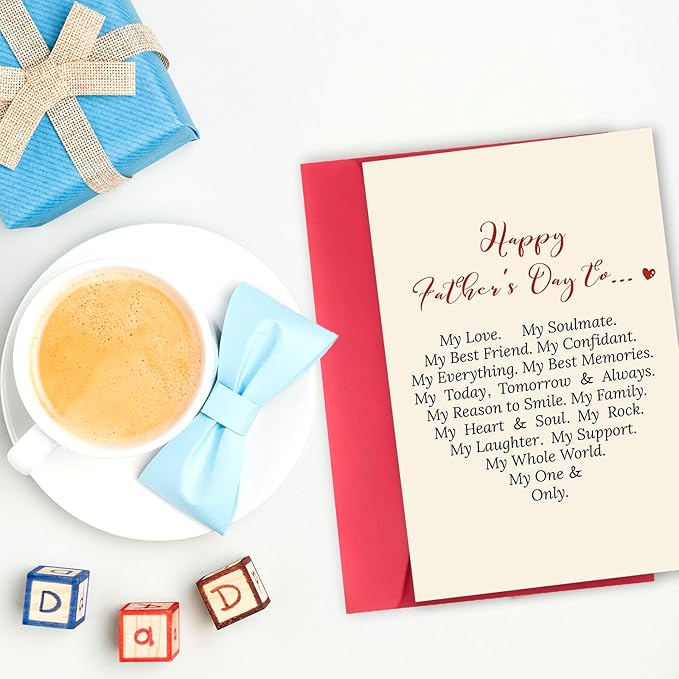 Greeting Card: Happy Father's Day Card for Dad, Unique Gift for Husband, Boyfriend, Fiance, Love Card