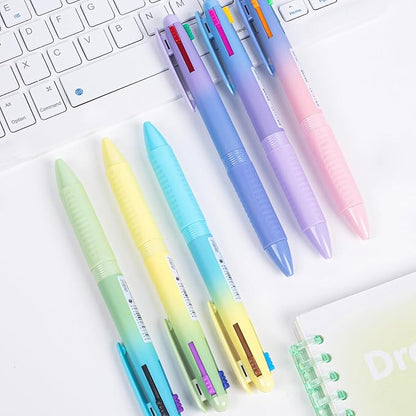 COLNK 4 Colors Ballpoint Pens in 1,Multicolor Ballpoint Pen Assorted Ink Colors,4-in-1 Colored Pens 0.7 Ballpoint for Journaling and Organizing,3 Counts-12 ink colors