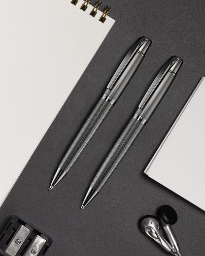 Cambond Ballpoint Pens Black Pens - Bulk Pens Metal Pen for Journaling Gift Business Men Police Flight Attendants 1.0 mm Medium Point Nice Pens, 3 Pens with 6 Refills (Gun Black)