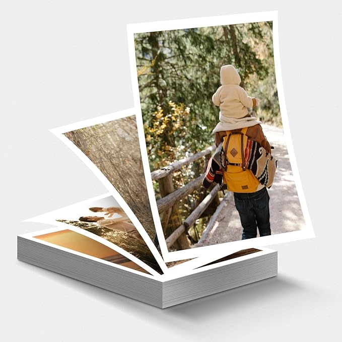 5" x 7" Photo Paper for Inkjet & Laser Printers - Extra Thick, High Gloss for Full Color Printing - Premium White Glossy, Instant Dry Paper for Everyday Pictures, Albums - 50 Sheets per Pack