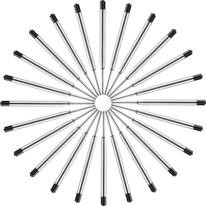 DunBong Pen Refills, Black Ink Refill Pack of 5, Replaceable Ballpoint Pen Refills, Medium Point Metal Refill (Black)