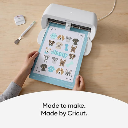 Cricut Printable Holographic Sticker Paper - US Letter Size (8.5in x 11in), Waterproof Sticker Paper for Printer, Compatible with Cricut Maker, Explore 3, & Cricut Joy Xtra, Transparent (5 Ct)