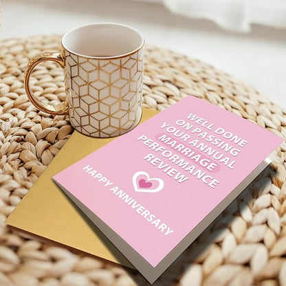 Funny Anniversary Card for Couple, Humor Anniversary Card for Husband Wife, Happy Anniversary Card from Boyfriend Girlfriend