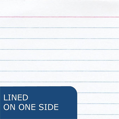 Roaring Spring Mini Index Cards 3"x2.5", 200 Count Per Set, 100# White Single Sided Ruled Paper, In Convent Tray Holder, Blank on Back (Pack of 36)