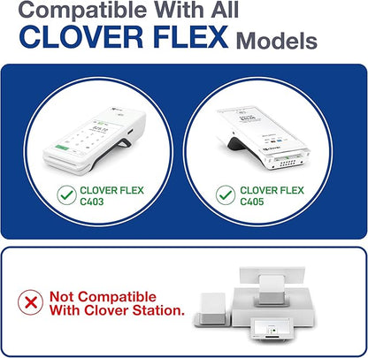Thermal Paper 2 1/4 x 50-100 Rolls - BPA Free - 55 GSM - Credit Card Paper Rolls Thermal 2 1/4 x 50 for Clover Flex, Verifone VX 520, Dejavoo Z11, Ingenico Desk 3500 - Fits All POS Machines