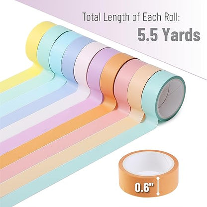 Mr. Pen- Washi Tape Set, 10 Pack, Decorative Tape, Washi Tapes, Colored Tape, Scrapbook Tape, Scrapbook Washi Tape for Journaling, Craft Tape, Washy Tape, Washy-Tape