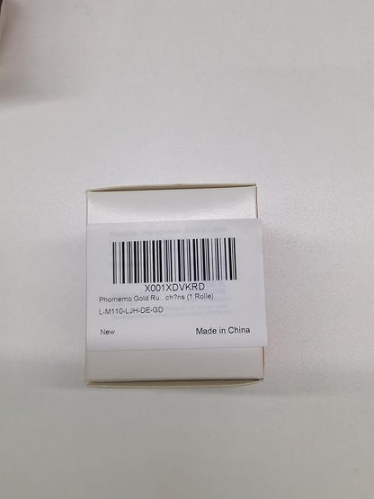 Phomemo Labels-Gold Sticker Circle Thermal Label Compatible with M110/M220/M100/M150/M250/M120/M200/M221 Label Maker, Black on Golden, 1.96"x1.96"(50x50mm)