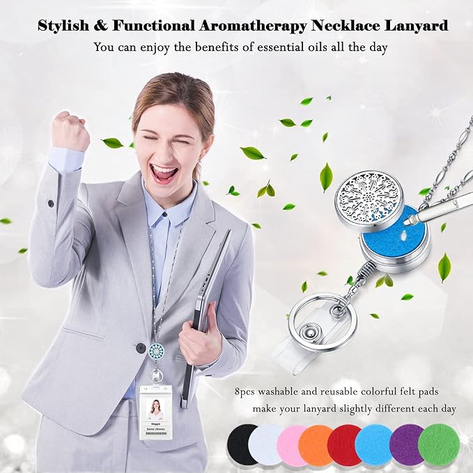 Retractable ID Badge Holder Lanyards for Women Cute Badge Reels Retractable Nurse Accessories for Work Jewelry Essential Oil Necklace Teacher Lanyard Employees Appreciation Gifts Sunflower