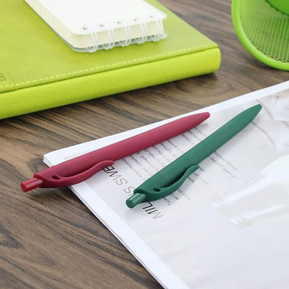 deegtran Pens Bulk, 200 Pack No Bleed Burgundy Red Barrel Click Pens, Wholesale Retractable Ballpoint Pens, Pens Medium Point, Smooth Ink Pens, 1.0MM Black Ink